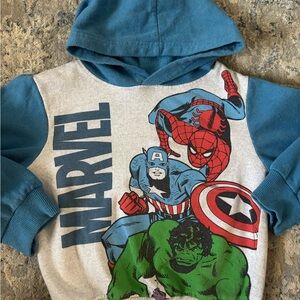 Marvel Heroes Kids' Hoodie with Blue and Gray